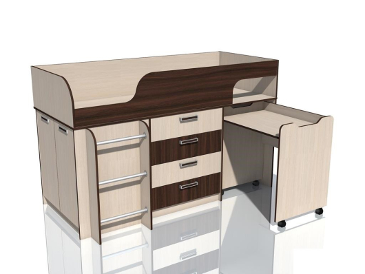 Кровать Рико с выкатным столом НМ 011.56 М - купить за 23141.0000 руб.