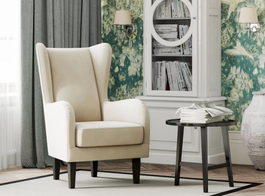 Кресло Шеффилд велюр Ультра Ивори - купить за 20599.00 руб.