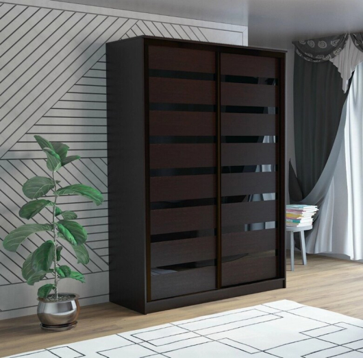 Шкаф-купе ПШ-2.9 Венге вставка МДФ/стекло - купить за 28394.00 руб.