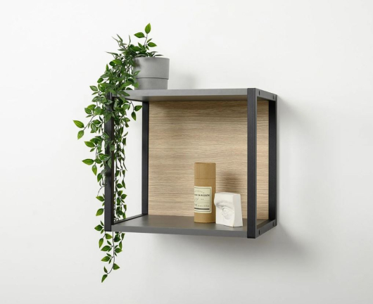 Полка Марвэл 16.487 Темно-серый/Плэйн - купить за 0.00 руб.