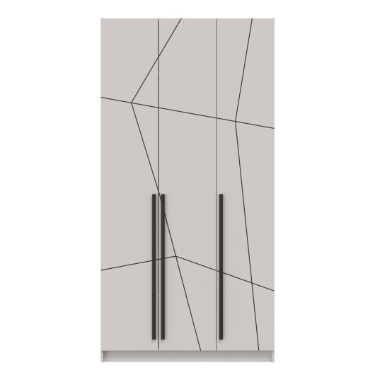 Шкаф 3-х дверный 67.12 Брандо ЛДСП/МДФ Кашемир Геометрия - купить за 27006.00 руб.