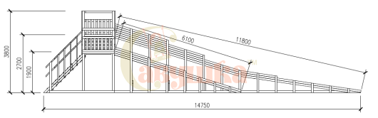 Зимняя деревянная игровая горка Савушка Зима 9 - купить за 379000.00 руб.