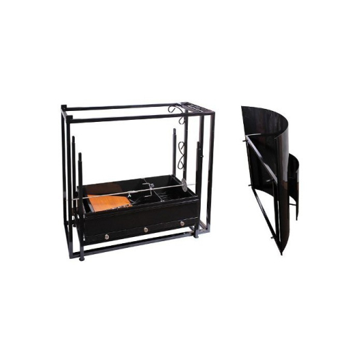 Мангал дачный МД9 сталь 4 мм с крышей и дымоходом - купить за 23920.00 руб.