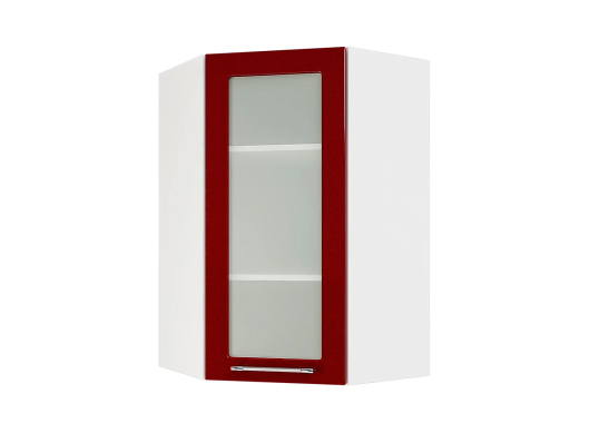 Шкаф навесной угловой со стеклом №109 София ШВУС 600Н - купить за 9652.00 руб.