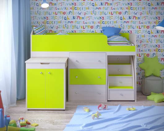 Кровать-чердак Малыш - купить за 26770.00 руб.