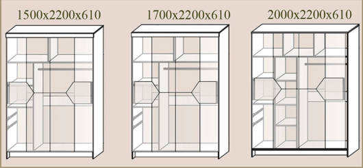 Шкаф-купе Орфей - купить за 32375.00 руб.