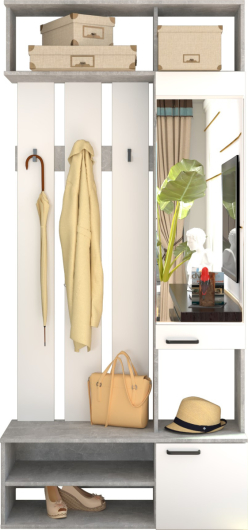 Прихожая Орион 2 Ателье Светлое/Белый - купить за 22511.00 руб.