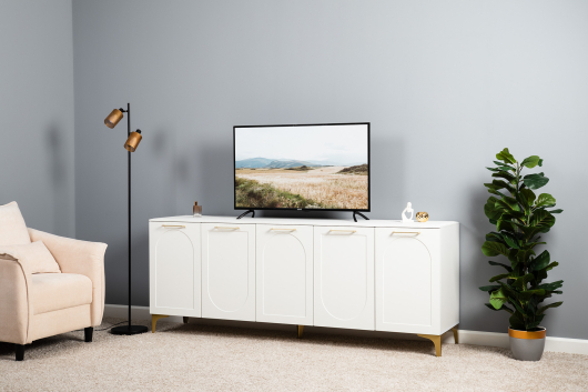 Тумба под ТВ 16.66 Монтесито Белый шагрень - купить за 20056.00 руб.