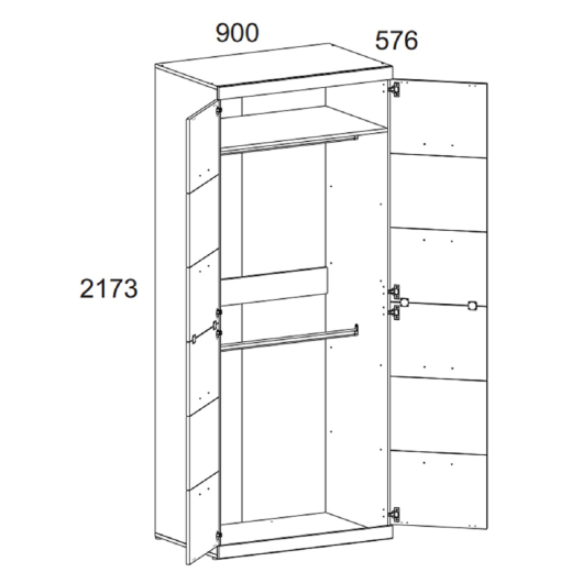 Шкаф 2DG Оскар - купить за 16399.00 руб.