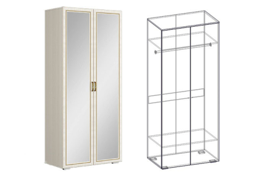 Шкаф 2х створчатый с зеркалом Виктория (540) - купить за 30118.00 руб.