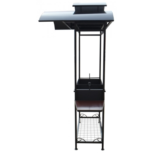 Мангал дачный МД9 сталь 3 мм с зольниками, крышей и дымоходом - купить за 0.00 руб.