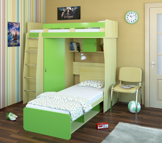 Двухъярусная кровать Карлсон 14.710+14.101 - купить за 29530.00 руб.