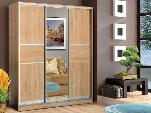 Шкаф-купе Люкс 3-х дверный КЛ3 - купить за 32310.00 руб.