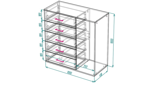Комод с полками Стиляга - купить за 0.00 руб.
