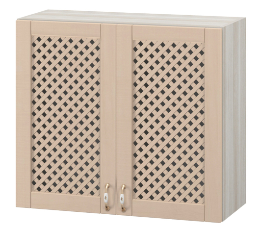 Шкаф верхний 2-х дверный с решеткой Массив МВ7 - купить за 15494.00 руб.