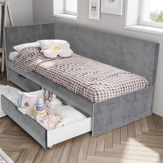 Кровать Лео КР-49 грифельный - купить за 23881.00 руб.